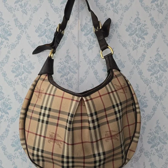 Burberry Tan Plaid Women's Bag - Picture 14 of 15